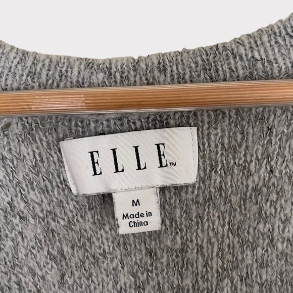 Grey ELLE Open Cardigan Peplum Size Medium - Picture 4 of 7